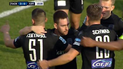 ΠΑΟΚ-Λαμία: 4-0, σειρά του Ζίβκοβιτς να σκοράρει (video)