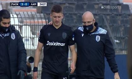 ΠΑΟΚ: Αποχώρησε τραυματίας ο Τζόλης (video)