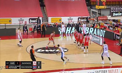 ΟΣΦΠ-ΤΣΣΚΑ:  Τρέλανε τους πάντες με no look ασίστ ο Μάικ Τζέιμς (video)