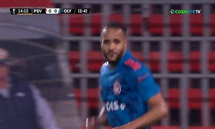 Αϊντχόφεν-Ολυμπιακός: Η ευκαιρία με τον Ελ Αραμπί πριν το 1-0 (video)