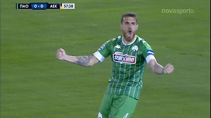 Παναθηναϊκός-ΑΕΚ: 1-0 με γκολάρα του Βέλεθ (video)