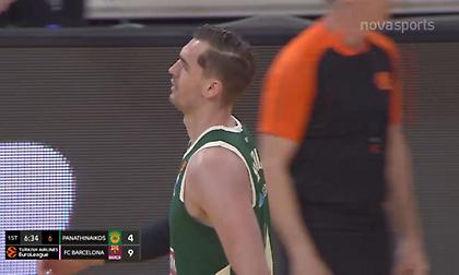 Παναθηναϊκός-Μπαρτσελόνα: Το πρώτο καλάθι του Χεζόνια με τα «πράσινα»! (video)