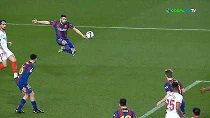 Το δοκάρι απέτρεψε γκολάρα του Άλμπα για την Μπαρτσελόνα