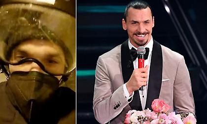 Ο Ιμπραΐμοβιτς πήγε με οτοστόπ σε μηχανή στο Σαν Ρέμο (video)