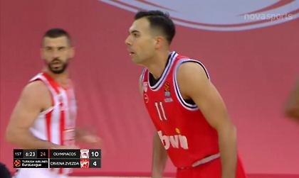 Ολυμπιακός-Ερυθρός Αστέρας: Το εξαιρετικό ξεκίνημα του Σλούκα (video)