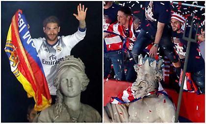 Μία πόλη, δύο ομάδες, δύο αγάλματα