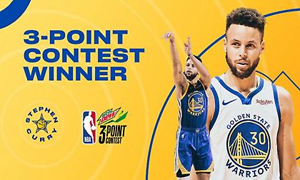 Στον Κλέι Τόμπσον αφιέρωσε το τρόπαιο του διαγωνισμού τριπόντων ο Στεφ Κάρι (video)