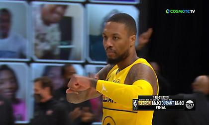 Το τρίποντο του Λίλαρντ από το κέντρο που σφράγισε τη νίκη της Team LeΒron (video)