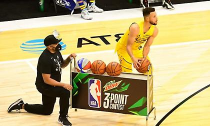 Κάρι: Η αποθέωση στον Ναβάρο και το τρίποντο με… ένα πόδι (video)