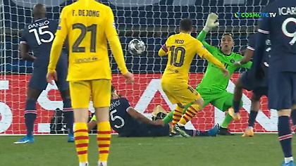 Παρί-Μπαρτσελόνα: Η τρομερή προβολή του Μαρκίνιος σε σουτ του Μέσι (video)