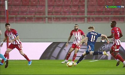 Ολυμπιακός-Άρσεναλ: Η βολίδα του Έντεγκααρντ και η κακή αντίδραση του Σα για το 0-1 (video)