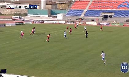 Τρίκαλα-Ιωνικός: Μείωσαν σε 2-1 με τρομερό γκολ του Ρόλε οι φιλοξενούμενοι (video)