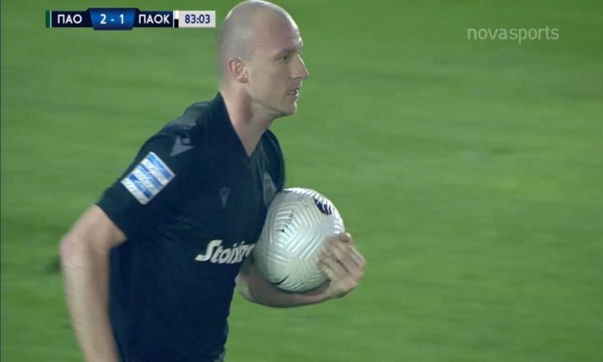 Παναθηναϊκός-ΠΑΟΚ: Το γκολ του ΠΑΟΚ με τον Κρμέντσικ για το τελικό 2-1 (video)
