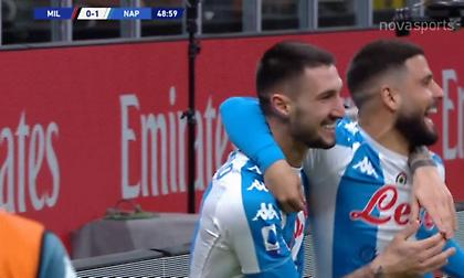 Μίλαν-Νάπολι: Ο Πολιτάνο το 0-1 (video)