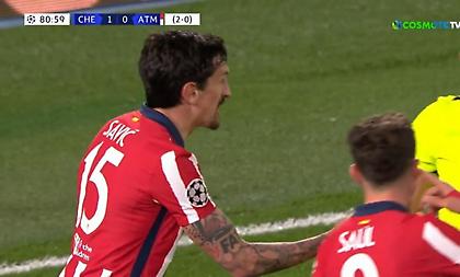 Τσέλσι-Ατλέτικο: Κόκκινη κάρτα στον Σάβιτς για αγκωνιά! (video)