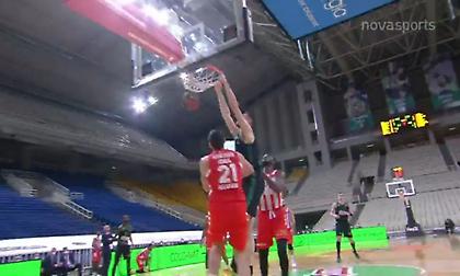 Παναθηναϊκός-Ερυθρός Αστέρας: Απίστευτο alley oop Παπαγιάννη από ασίστ Χεζόνια! (video)