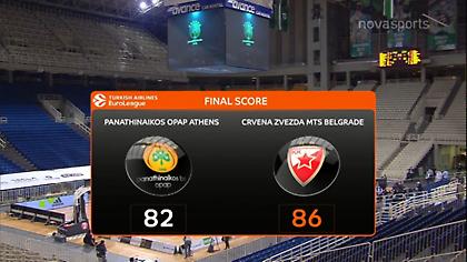 Τα highlights του Παναθηναϊκός-Ερυθρός Αστέρας