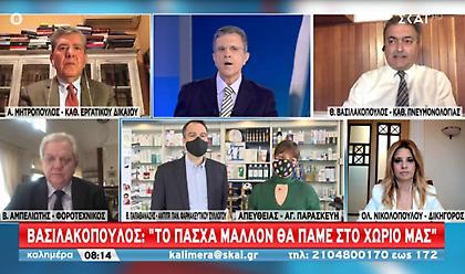 Βασιλακόπουλος σε ΣΚΑΪ: Κάμψη από την επόμενη εβδομάδα-Τι προτείνει για άνοιγμα αγοράς