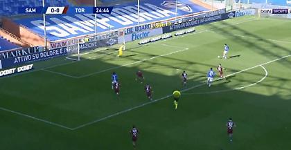 Έκρυψε την μπάλα η Σαμπντόρια και την... εμφάνισε στα δίχτυα ο Καντρέβα! (video)