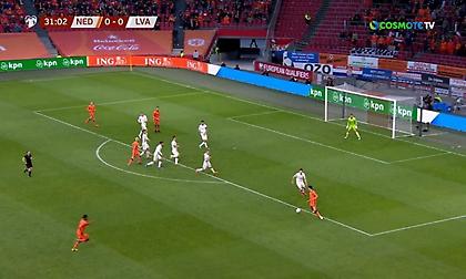 Ολλανδία-Λετονία: Τρομερό πλασέ του Μπέρκχαους για το 1-0! (video)