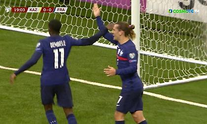 Καζακστάν-Γαλλία: Διαγώνιο σουτ του Ντεμπελέ για το 0-1 των Γάλλων (video)