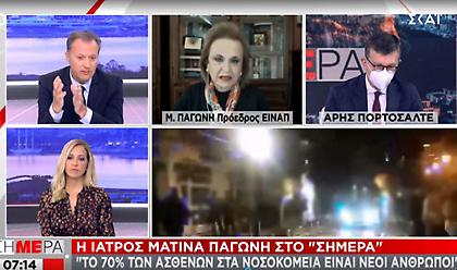 Παγώνη σε ΣΚΑΪ: Το 70% των ασθενών στα νοσοκομεία είναι νέοι άνθρωποι