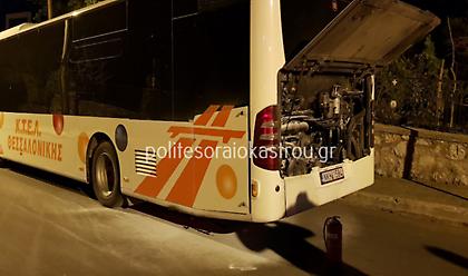 Πυρκαγιά σε αστικό λεωφορείο στο Ωραιόκαστρο Θεσσαλονίκης