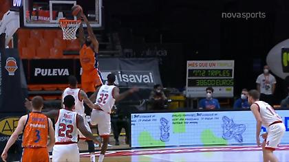 Βαλένθια-Ολυμπιακός: Εντυπωσιακό alley oop ο Γουίλιαμς (video)
