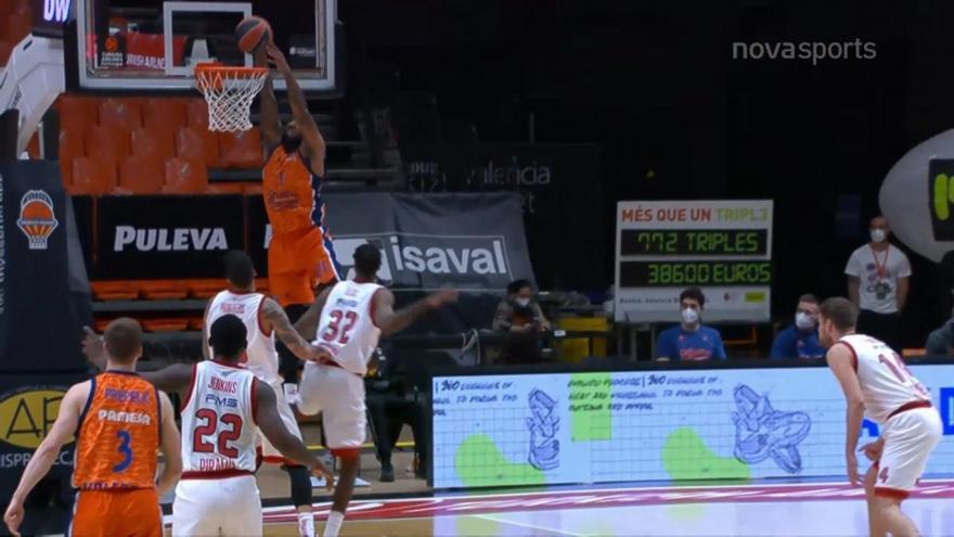 Βαλένθια-Ολυμπιακός: Εντυπωσιακό alley oop ο Γουίλιαμς (video)