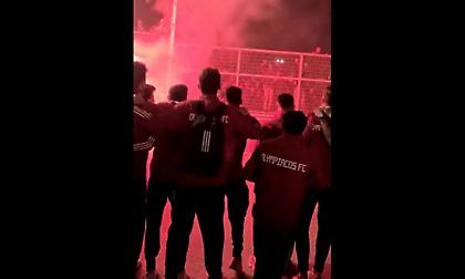 Ολυμπιακός: Αποθέωση από οπαδούς στου Ρέντη-Φώναξαν συνθήματα οι παίκτες! (vid)