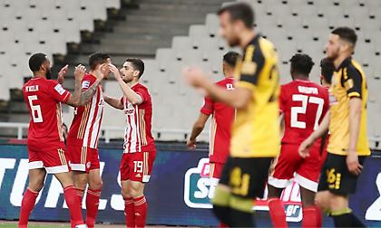 ΑΕΚ-Ολυμπιακός: Ιστορικό το 4-0 στο πρώτο ημίχρονο