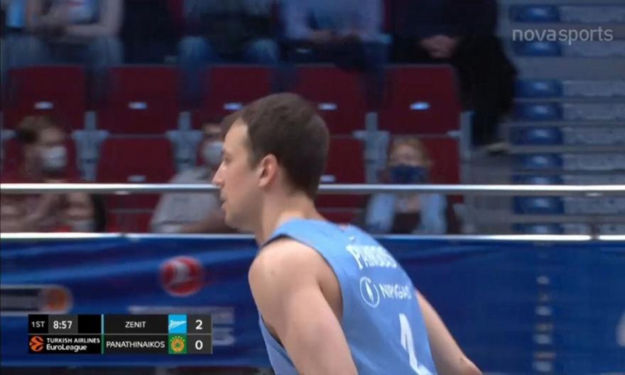 Ζενίτ-Παναθηναϊκός: «Καυτός» Πάνγκος με 4 τρίποντα