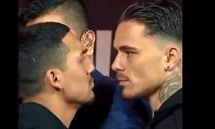 Καμπόσος: Με βλέμμα που πέταγε «φλόγες» στο πρώτο face-off με τον Λόπες για τον τίτλο (video)