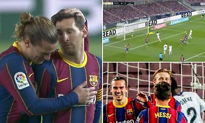 Η ανωτερότητα του Μέσι: Αγνόησε το χατ-τρικ και άφησε το πέναλτι στον Γκριεζμάν (video)