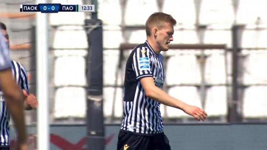 ΠΑΟΚ-Παναθηναϊκός: Το συρτό σουτ του Σβιντέρσκι στην αγκαλιά του Διούδη (video)