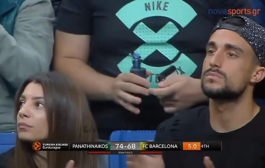 Σάκης και Μαριαλένα βλέπουν Παναθηναϊκό στο ΟΑΚΑ (video)