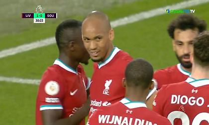 Σέντρα Σαλάχ, κεφαλιά Μανέ... γκολ η Λίβερπουλ!