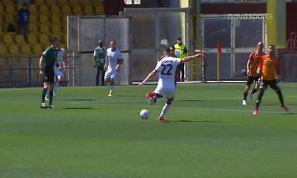 Απίθανο γκολ του Λυκογιάννη στο 52ο δευτερόλεπτο του Μπενεβέντο-Κάλιαρι!