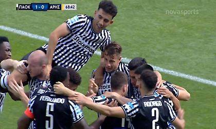Το 1-0 του ΠΑΟΚ με το πέναλτι του Σβαμπ
