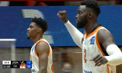 «Καυτός» Τζεράι Γκραντ με 6/6 δίποντα στο πρώτο ημίχρονο κόντρα στο Περιστέρι (video)