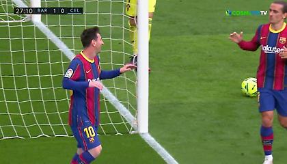 Προβάδισμα με κεφαλιά του Μέσι για την Μπαρτσελόνα