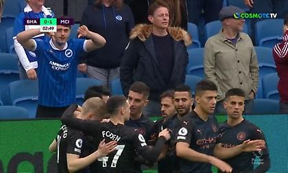 Γκολ από τα... αποδυτήρια για τη Μάντσεστερ Σίτι!