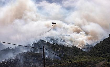 Η φωτιά σε Σχίνο–Αλεποχώρι από το διάστημα (pic)