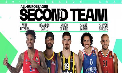 Με Λάρκιν η δεύτερη καλύτερη πεντάδα της Ευρωλίγκας