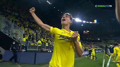 Έντονοι πανηγυρισμοί παικτών και οπαδών της Βιγιαρεάλ!