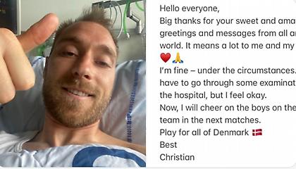 Έρικσεν: «Είμαι καλά δεδομένων των συνθηκών»