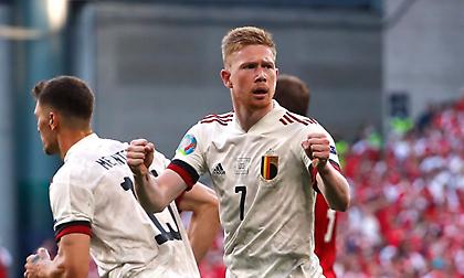 Ντε Μπρόινε, η επιστροφή: Μετά την ασίστ-ζωγραφιά έβαλε και γκολάρα για το 2-1 του Βελγίου!