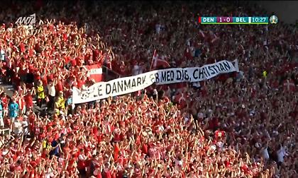 Ρίγη συγκίνησης: Διεκόπη στο 10' το Δανία-Βέλγιο για να χειροκροτηθεί ο Έρικσεν!