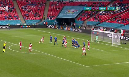 Μεγάλη στιγμή για την Αυστρία με φάουλ του Αλάμπα!