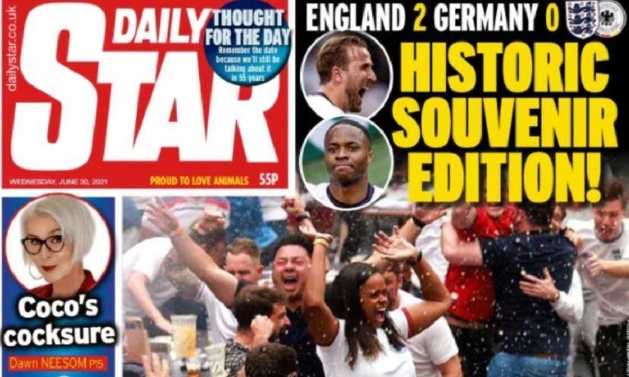 Αγγλία-Γερμανία: Πανηγυρίζει ο αγγλικός Τύπος